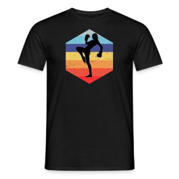 Kickboxing Kickboxing Men's Kickboxing Boxing - Men's T-Shirt - black - Front - AI Model Male 178 light (178cm)