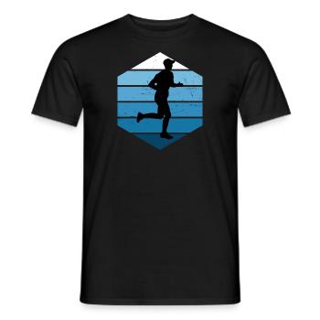 Running Cross Country Running Running Jogging - Men's T-Shirt - black - Front - AI Model Male 178 light (178cm)