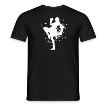 Kickboxeur féminin Kickboxing Boxe masculine Boxe - T-shirt homme - noir - Devant - AI Model Male 178 light (178cm)