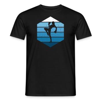 Kickboxing Boxing Boxen Kickboxen Kickbox - Men's T-Shirt - black - Front - AI Model Male 178 light (178cm)