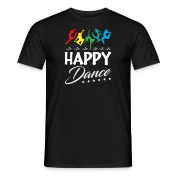 Happy Dance - Männer T-Shirt - Schwarz - Vorne - AI Model Male 178 light (178cm)