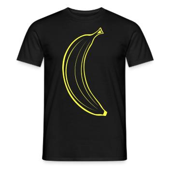 Banane, das schlichte Bananen Design - Männer T-Shirt - Schwarz - Vorne - AI Model Male 178 light (178cm)