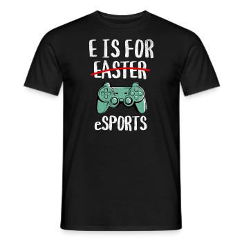 E signifie eSports - Joyeuses Pâques - T-shirt homme - noir - Devant - AI Model Male 178 light (178cm)