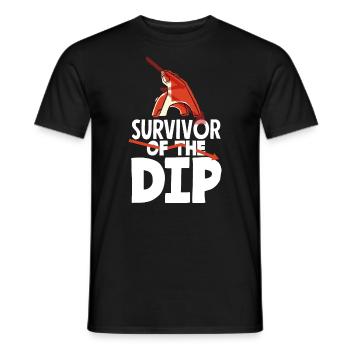 Survive The Dip Trading Day Investor Day - Men's T-Shirt - black - Front - AI Model Male 178 light (178cm)