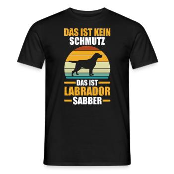 Hund Labrador - Männer T-Shirt - Schwarz - Vorne - AI Model Male 178 light (178cm)