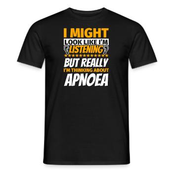Apnoe lustiges Geschenk - Männer T-Shirt - Schwarz - Vorne - AI Model Male 178 light (178cm)