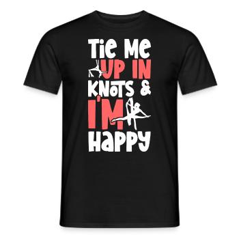 Aerial Silk / Aerial Yoga / Aerial Acrobatics Designs - Men's T-Shirt - black - Front - AI Model Male 178 light (178cm)