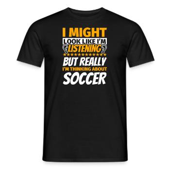 Fußball lustiges Geschenk - Männer T-Shirt - Schwarz - Vorne - AI Model Male 178 light (178cm)