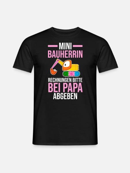 Bagger Bauherrin - Männer T-Shirt - Schwarz