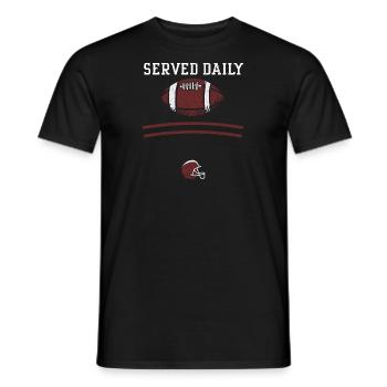Served Daily - Football - Männer T-Shirt - Schwarz - Vorne - AI Model Male 178 light (178cm)