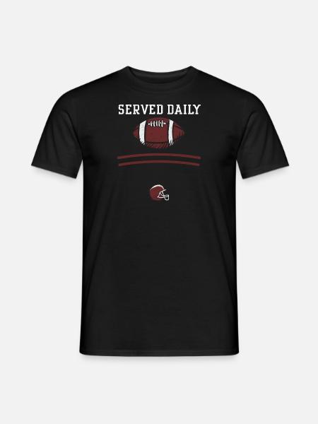Served Daily - Football - Men's T-Shirt - black