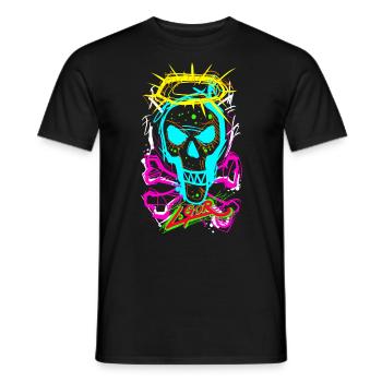 L.Gor Totenkopf Knochen - Männer T-Shirt - Schwarz - Vorne - AI Model Male 178 light (178cm)