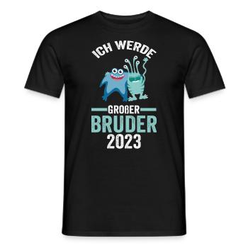 Ich werde großer Bruder 2023 - Männer T-Shirt - Schwarz - Vorne - AI Model Male 178 light (178cm)