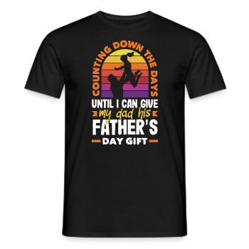 Counting Down the Days Father's Day - Männer T-Shirt - Schwarz - Vorne - AI Model Male 178 light (178cm)