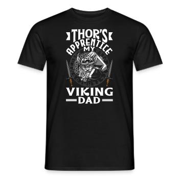 Thor's Apprentice My Viking Dad Father's Day - Männer T-Shirt - Schwarz - Vorne - AI Model Male 178 light (178cm)