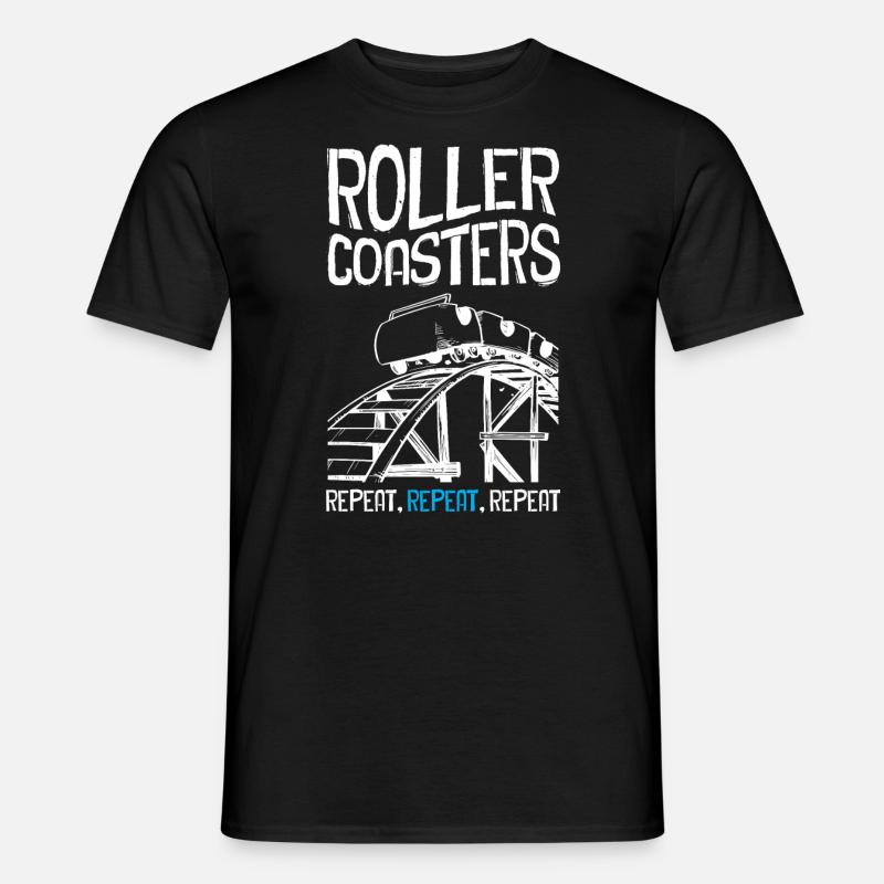 Roller Coaster Repeat - Men’s T-shirt - black
