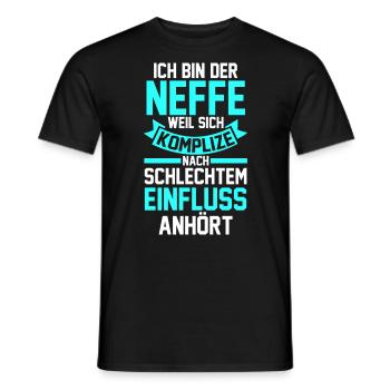 Neffe - Männer T-Shirt - Schwarz - Vorne - AI Model Male 178 light (178cm)