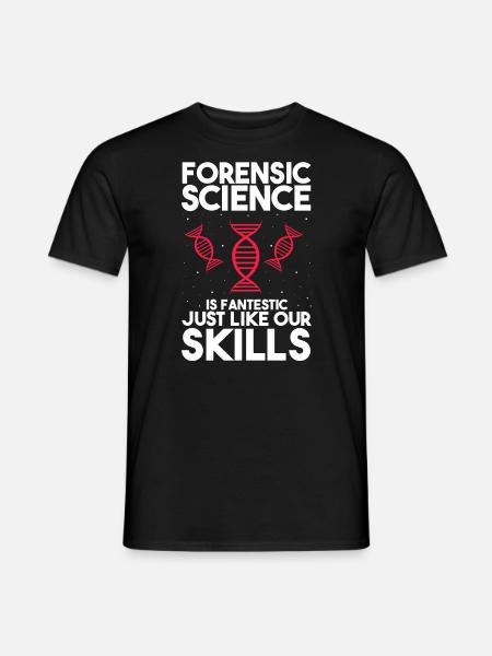 Gerichtsmediziner und Forensischer Analyst - Männer T-Shirt - Schwarz