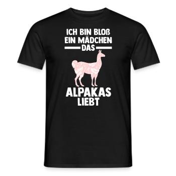 Alpaka - Männer T-Shirt - Schwarz - Vorne - AI Model Male 178 light (178cm)