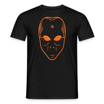 Alien UFO Ausserirdischer Raumschiff Untertasse - Männer T-Shirt - Schwarz - Vorne - AI Model Male 178 light (178cm)