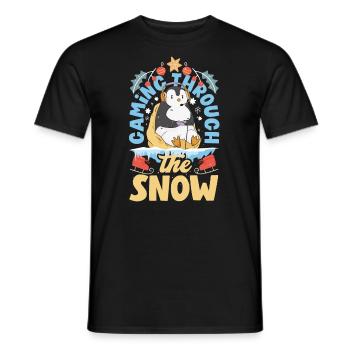 Mode inspirée du jeu Jeux sur le thème des Fêtes - T-shirt homme - noir - Devant - AI Model Male 178 light (178cm)