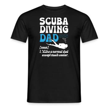 Papa Plongée sous-marine - T-shirt homme - noir - Devant - AI Model Male 178 light (178cm)