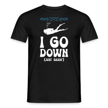 Je descends Funny Diving - T-shirt homme - noir - Devant - AI Model Male 178 light (178cm)