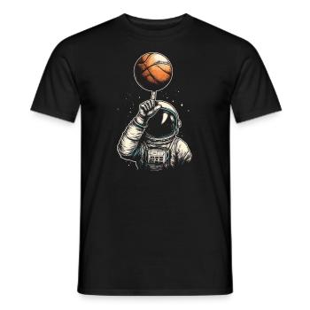 Astronaute de basket-ball - T-shirt homme - noir - Devant - AI Model Male 178 light (178cm)