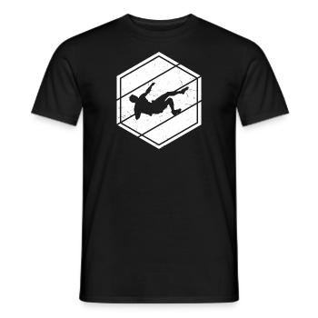 Bouldering Climbing Bouldering Climbing Women - Men's T-Shirt - black - Front - AI Model Male 178 light (178cm)