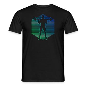 Strength Training Men Women Endurance Training - Men's T-Shirt - black - Front - AI Model Male 178 light (178cm)