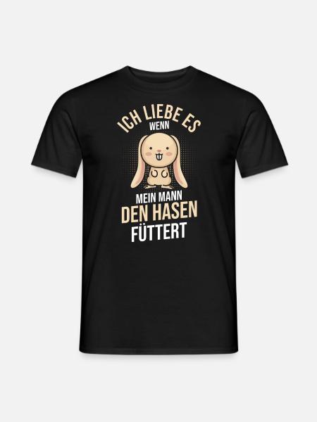 Kaninchen Hase - Männer T-Shirt - Schwarz
