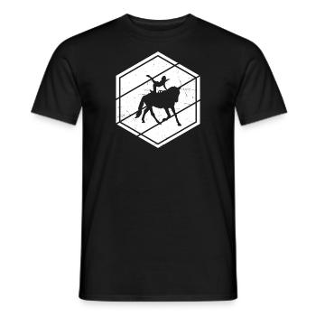 Equestrian Gymnastics Women's Body Control - Men's T-Shirt - black - Front - AI Model Male 178 light (178cm)