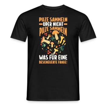 Pilz Pilze Pilzjäger Pilzsammler - Männer T-Shirt - Schwarz - Vorne - AI Model Male 178 light (178cm)