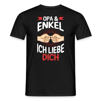 Großvater Opa und Enkel - Männer T-Shirt - Schwarz - Vorne - AI Model Male 178 light (178cm)