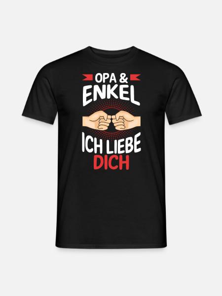 Großvater Opa und Enkel - Männer T-Shirt - Schwarz
