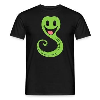Little Snake Humor - Men's T-Shirt - black - Front - AI Model Male 178 light (178cm)
