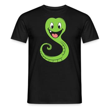 Little Snake Humor - Men's T-Shirt - black - Front - AI Model Male 178 light (178cm)