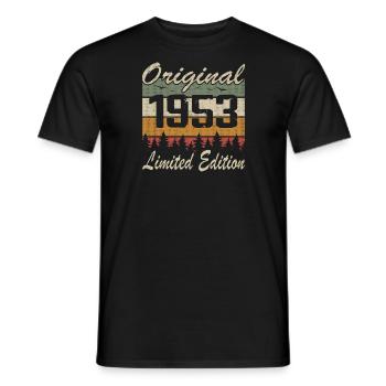 Vintage Geburtstag Original Geschenkidee 1953 - Männer T-Shirt - Schwarz - Vorne - AI Model Male 178 light (178cm)