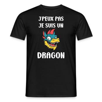 Bébé dragon - T-shirt homme - noir - Devant - AI Model Male 178 light (178cm)