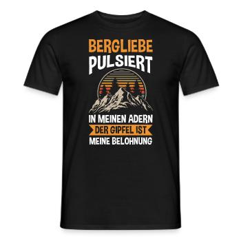 Bergsteiger Wandern Wanderer Klettern Bergsteigen - Männer T-Shirt - Schwarz - Vorne - AI Model Male 178 light (178cm)