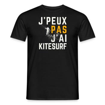 Ich kann nicht kitesurfen - Männer T-Shirt - Schwarz - Vorne - AI Model Male 178 light (178cm)