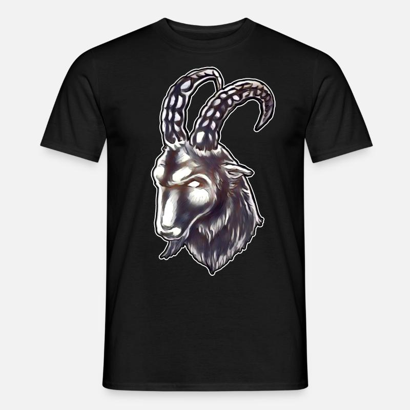 Stolzer Steinbock - Männer T-Shirt - Schwarz