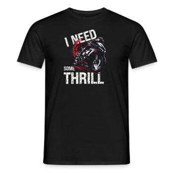 Freedom Trail : Âme de motard, cadeau - T-shirt homme - noir - Devant - AI Model Male 178 light (178cm)