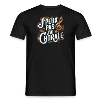 J'peux pas j'ai chorale - T-shirt homme - noir - Devant - AI Model Male 178 light (178cm)
