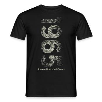 Edition Limitée 1965 - Anniversaire 1965 - T-shirt homme - noir - Devant - AI Model Male 178 light (178cm)