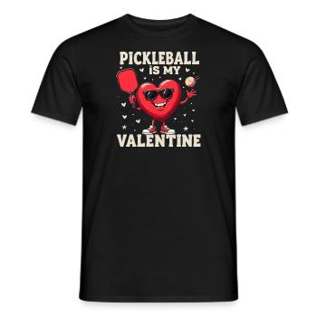 Pickleball Is My Valentine Gift - Men's T-Shirt - black - Front - AI Model Male 178 light (178cm)
