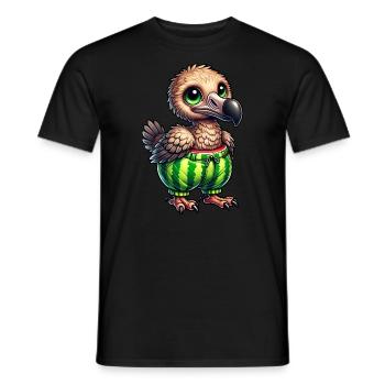 Dodo fantaisiste avec pastèque drôle fruité - T-shirt homme - noir - Devant - AI Model Male 178 light (178cm)
