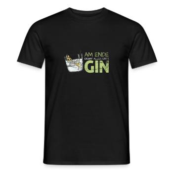 Gin and Tonic - Men's T-Shirt - black - Front - AI Model Male 178 light (178cm)