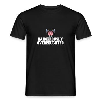 Dangerously overqualified - Men's T-Shirt - black - Front - AI Model Male 178 light (178cm)