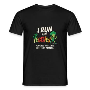 Ich laufe auf Gemüse - Männer T-Shirt - Schwarz - Vorne - AI Model Male 178 light (178cm)